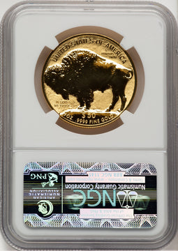2013-W $50 One-Ounce Gold Buffalo Reverse Proof 100th Anniversary Bison Label NGC PF70
