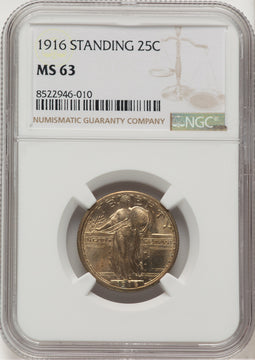 1916 25C Standing Liberty Standing Liberty Quarter NGC MS63