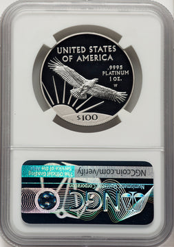 2017-W $100 One-Ounce Platinum Eagle Statue of Liberty 20th Anniversary Mike Castle NGC PF70 (771248012)