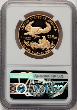 2021-W $50 One Ounce Gold Eagle T-1 First Strike Mike Castle NGC PF70
