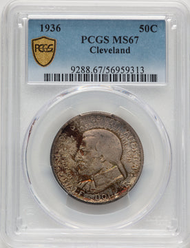 1936 50C Cleveland Commemorative Silver PCGS MS67 (774833001)