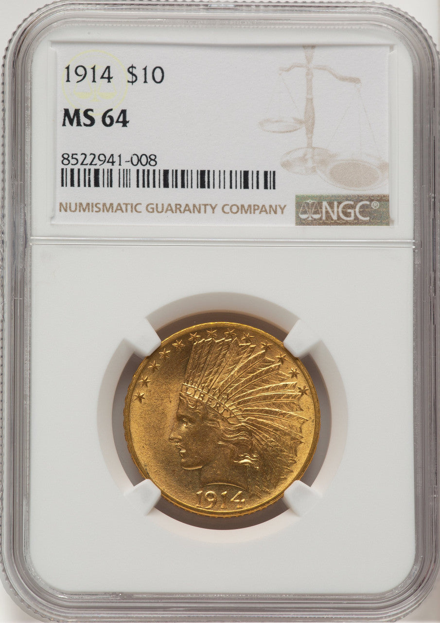 1914 $10 Indian Eagle NGC MS64