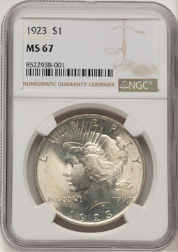 1923 Peace Dollar NGC MS67 (520369006)