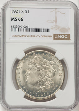 1921-S Morgan Dollar NGC MS66