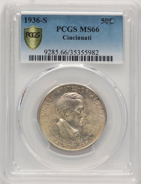 1936-S 50C Cincinnati Commemorative Silver PCGS MS66 (778275003)