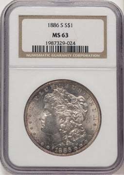 1886-S Morgan Dollar NGC MS63