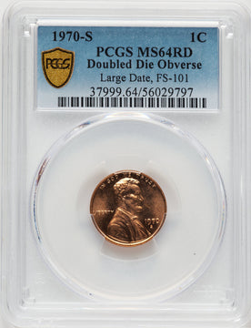 1970-S 1C FS-101 RD Lincoln Cent PCGS MS64 (503004049)