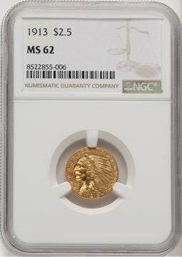 1913 $2.50 Indian Quarter Eagle NGC MS62 (521153072)