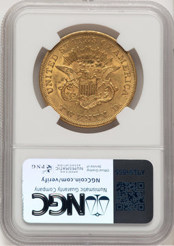 1861 $20 Liberty Double Eagle NGC AU55