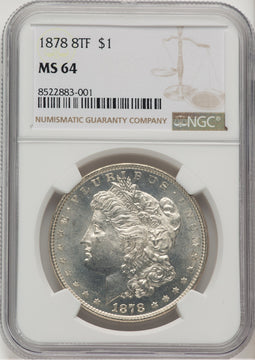 1878 8TF Morgan Dollar NGC MS64 (772447012)