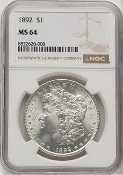 1892 Morgan Dollar NGC MS64 (520884017)