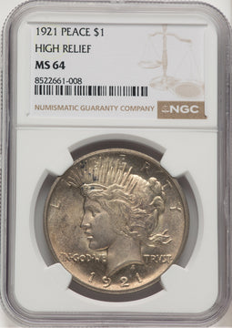1921 Peace Dollar NGC MS64 (774273003)