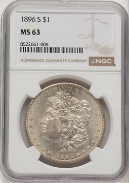 1896-S Morgan Dollar NGC MS63 (772471019)