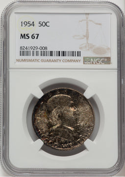 1954 50C Franklin Half Dollar NGC MS67