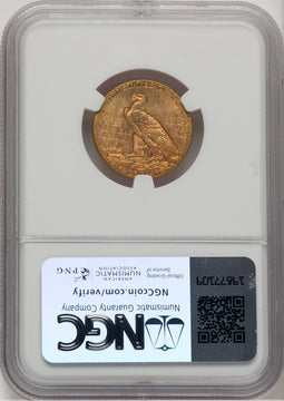 1912 $5 Brown Label Indian Half Eagle NGC MS64