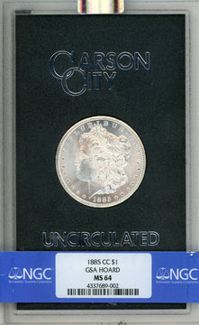 1885-CC GSA Hoard Morgan Dollar NGC MS64