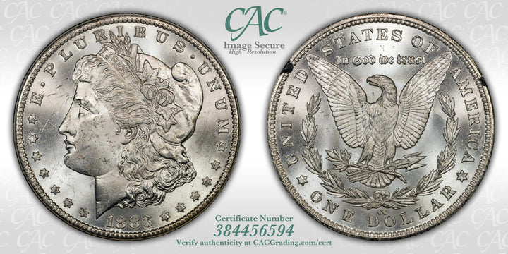 1883-CC $1 GSA Treasure Hoard Morgan Dollar CAC MS63