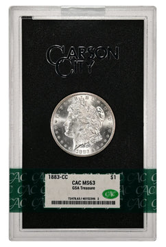 1883-CC $1 GSA Treasure Hoard Morgan Dollar CACG MS63 (40152346)