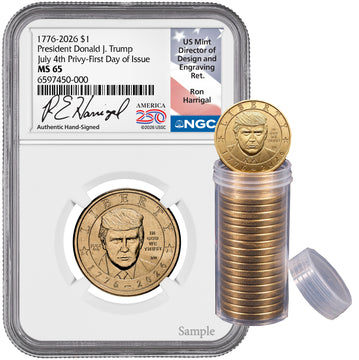 2026 President Donald J. Trump Semiquincentennial July 4th Privy FDI NGC MS65 Harrigal 2026 President Donald J. Trump Semiquincentennial July 4th Privy FDI NGC MS65 Harrigal