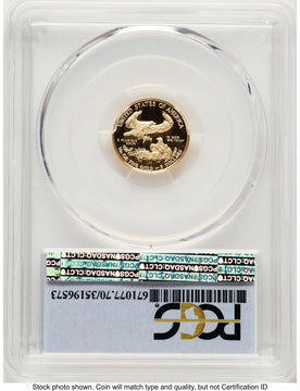 2018-W Proof Gold Eagle 1/10 oz FDI FS Flag PCGS PR70 2018-W Proof Gold Eagle 1/10 oz FDI FS Flag PCGS PR70