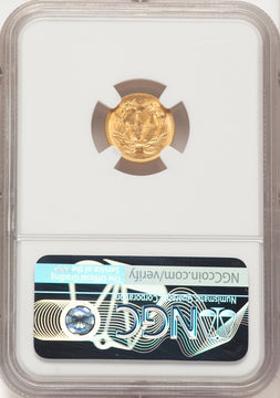 1862 G$1 CAC Gold Dollar NGC MS65