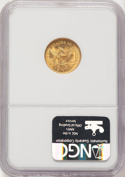1904 $2.50 CAC Liberty Quarter Eagle NGC MS65