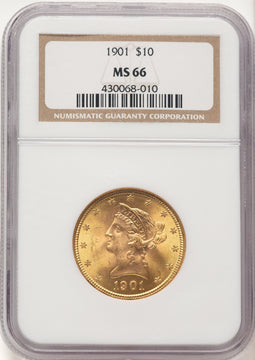 1901 $10 Liberty Eagle NGC MS66 (506670004)