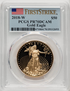 2018-W Gold American Eagle 4-Coin Set PCGS PR70