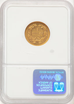 1854 $3 Three Dollar Gold Pieces NGC XF45