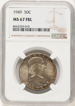 1949 50C FL Franklin Half Dollar NGC MS67 (506973016)