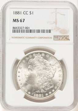 1881-CC Morgan Dollar NGC MS67 (506973024)