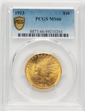 1913 $10 Indian Eagle PCGS MS66