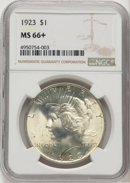 1923 Peace Dollar NGC MS66+ (507436019)