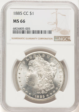 1885-CC Morgan Dollar NGC MS66 (507631038)