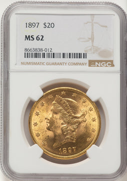 1897 $20 Liberty Double Eagle NGC MS62 1897 $20 Liberty Double Eagle NGC MS62