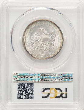 1861 50C Seated Half Dollar PCGS MS64
