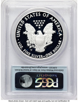 2015-W Proof Silver Eagle 1 oz FS Flag PCGS PR70
