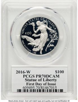 2016-W Proof Platinum Eagle 1 oz FDI John PCGS PR70 Mercanti