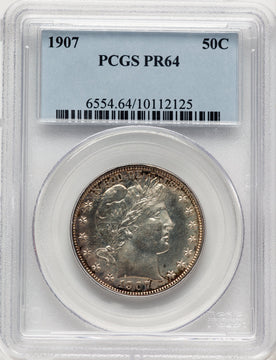 1907 50C Proof Barber Half Dollar PCGS PR64
