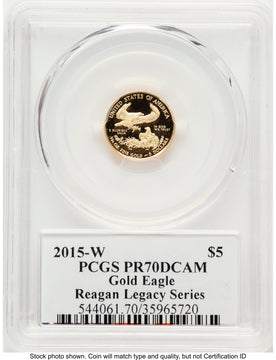 2015-W Proof Gold Eagle 1/10 oz Reagan Legacy Series Michael Reagan PCGS PR70