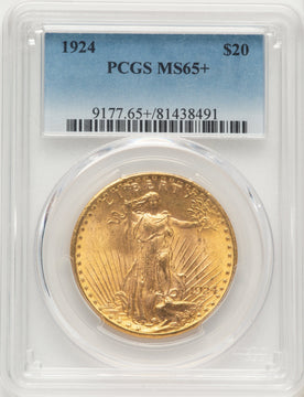 1924 $20 Saint Saint-Gaudens Double Eagle PCGS MS65+