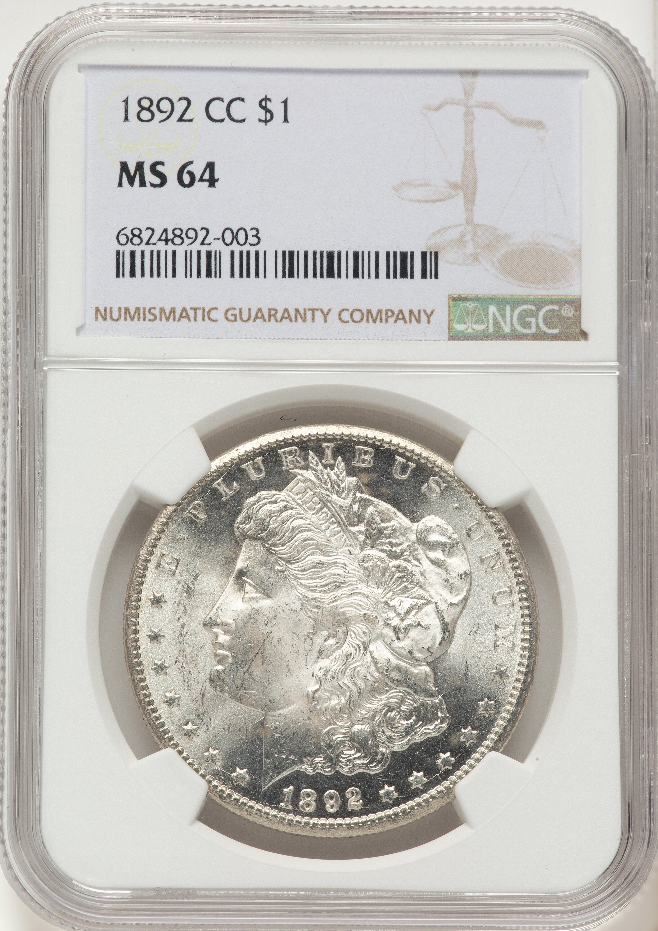 1892-CC Morgan Dollar NGC MS64 | LCR Coin