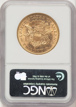 1863-S $20 Liberty Double Eagle NGC AU55 1863-S $20 Liberty Double Eagle NGC AU55