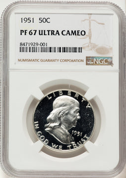 1951 50C Proof Franklin Half Dollar NGC PR67 1951 50C Proof Franklin Half Dollar NGC PR67