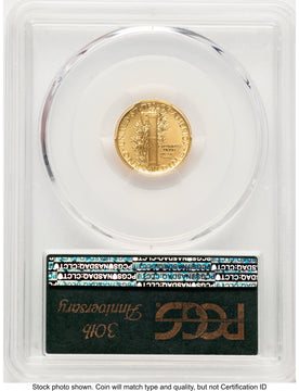 2016-W 10C Mercury Dime 100th Anniversary Gold Centennial FS 30th Anniversary Label PCGS MS70 2016-W 10C Mercury Dime 100th Anniversary Gold Centennial FS 30th Anniversary Label PCGS MS70