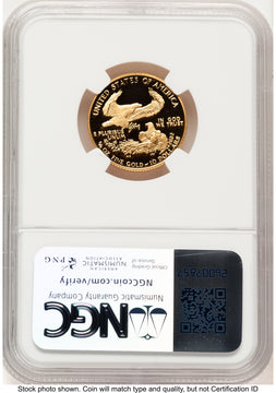 1988-P Proof Gold Eagle 1/4 oz Brown Label NGC PF70 1988-P Proof Gold Eagle 1/4 oz Brown Label NGC PF70
