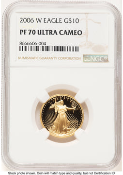 2006-W Proof Gold Eagle 1/4 oz Brown Label NGC PF70 2006-W Proof Gold Eagle 1/4 oz Brown Label NGC PF70
