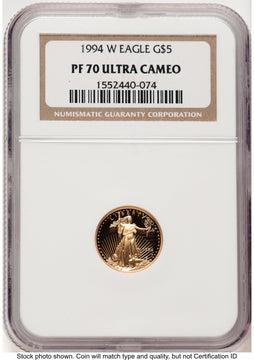 1994-W Proof Gold Eagle 1/10 oz Brown Label NGC PF70 1994-W Proof Gold Eagle 1/10 oz Brown Label NGC PF70