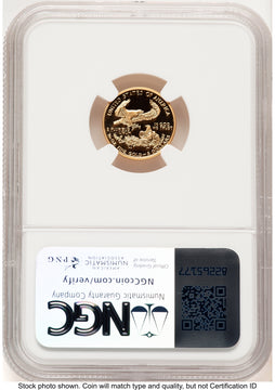 1998-W Proof Gold Eagle 1/10 oz Brown Label NGC PF70 1998-W Proof Gold Eagle 1/10 oz Brown Label NGC PF70