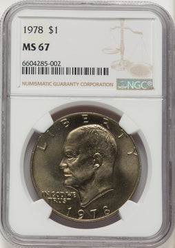 1978 $1 Eisenhower Dollar NGC MS67 1978 $1 Eisenhower Dollar NGC MS67